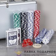 НИ / Набор для покера «300 фишек с номиналом» и карты в кейсе  