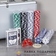 НИ / Набор для покера «300 фишек с номиналом» и карты в кейсе  