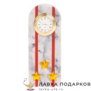 УК / Настольные часы «Погон полковник МВД» 6х4х15см мрамор ведомственные 113183 