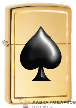 Zippo / Зажигалка 29094 «Пики» 56 х 36 х 12 мм. цвет латунь полиш 