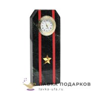 УК / Настольные часы «Погон майор МВД» 6х15см змеевик ведомственные сувенирные 1316646-2ос 