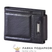 Макей / Портмоне из натур. кожи на магнитах «Босс» 12 х 09 см. цв. черный 042_08_01 