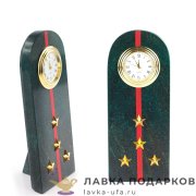 УК / Настольные часы «Погон капитан МВД» 6х15см змеевик ведомственные 1316667мс 