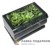 УК / Шкатулка-ларец «Малахит» 11х7х5 см змеевик 5010 