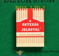 Карты игральные Royal OkTexas «Poker» 55 л. (пластик) Джамбо индекс, рубашка красная 513. 
