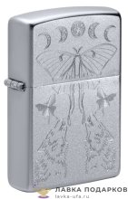 Zippo / Зажигалка 49591 «Бабочка и волки» 56 х 36 х 12 мм. хром серебристый 