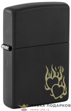 Zippo / Зажигалка бензиновая  Zippo 46004 «Огонь сердец» цв. черный матовый  