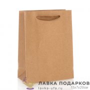 УП / Пакет подарочный «Крафт» vertical малый 15х7х20см LT-210S 