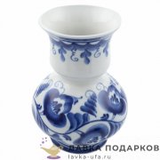 Гжель / Ваза декоративная 20 х 14 х 14 см. авт. Розанов В.Г 