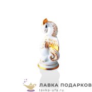 БФ / Статуэтка «Дракон на пьедестале» Башкирский фарфор 14см сувенир фигурка подарочная 