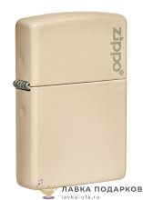 Zippo / Зажигалка 49453_ZL«Классика с лого Zippo» 56 х 36 х 12 мм. бежевый матовый 