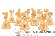 Винтаж / Колокольчик латунный «Зодиак» D:06 см. антик 08 х 06 см. (12 видов) Кл_2064_2 
