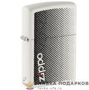 Zippo / Зажигалка бензиновая Zippo 29689 «Монохром с лого Zippo» цв. белый матовый 