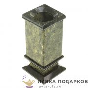 УК / Карандашница из камня «» 14 х 07 х 07 см. змеевик 3797 