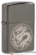 Zippo / Зажигалка 49718 «Дракон» 56 х 36 х 12 мм. черный глянец 