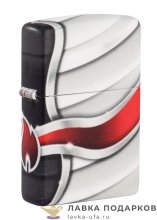 Zippo / Зажигалка бензиновая Zippo 49357 «Пламя красное» цв. белый матовый 