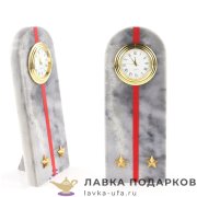 УК / Настольные часы «Погон лейтенант МВД» 6х15см мрамор ведомственные 1316637ос 
