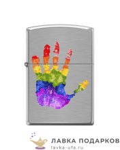 Zippo / Зажигалка 200 «Ладонь» 56 х 36 х 12 мм. хром матовый 