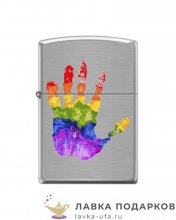 Zippo / Зажигалка 200 «Ладонь» 56 х 36 х 12 мм. хром матовый 
