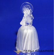 Акрил / Фигурка со светом «Девочка с котом» 16 см.  AК_7812 