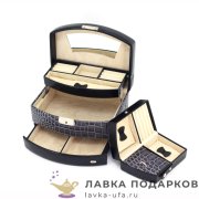 Jardin / Шкатулка для украшений с замком раздвижная «3 яруса» 22 х 16 х 13 см. антрацит P_6033 